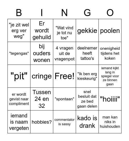 Lang Leve de Bingo Card