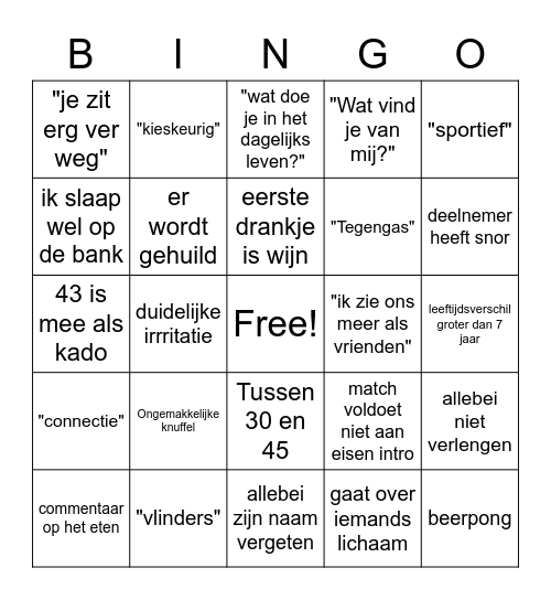 Lang Leve de Bingo Card