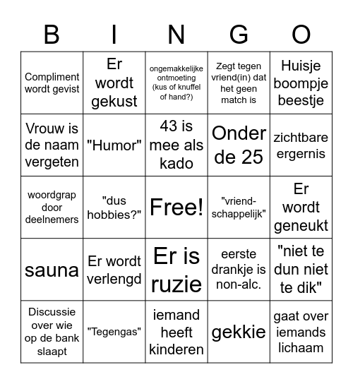 Lang Leve de Bingo Card