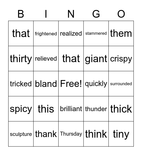 Bingo Card