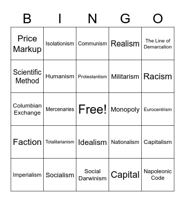 9th Final Exam 22-23 Bingo Card
