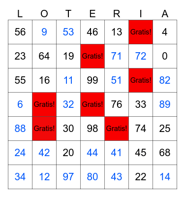 LOTERIA Bingo Card