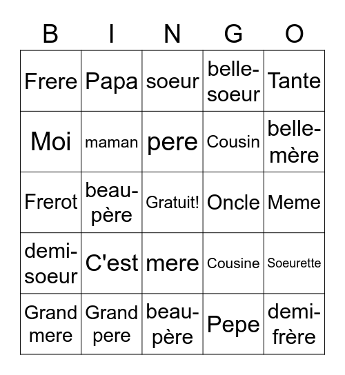 Xavier Bingo board Bingo Card