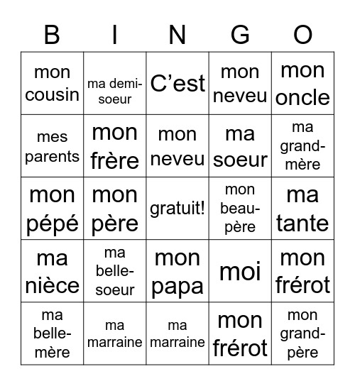 Jocelynn Vidal Bingo Card
