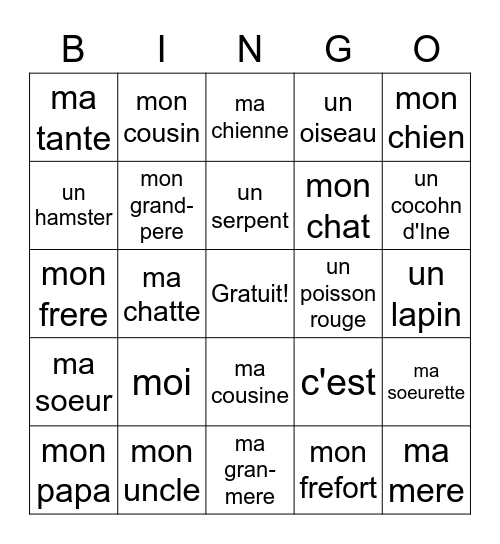 Mariem Cisse Sarr Bingo Card