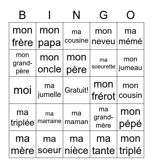 Deonna Agridiano Bingo Card