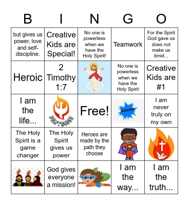 Heroic Bingo Card