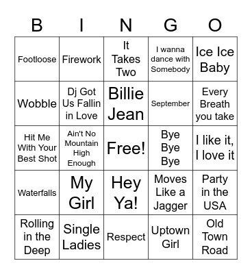 Singo Bingo Card