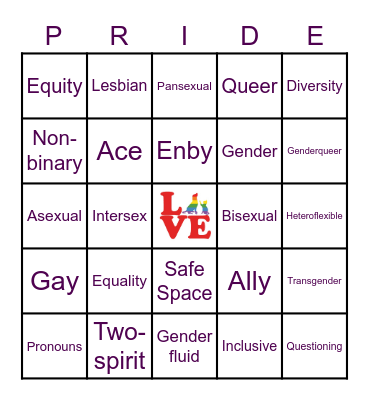 Royal Canin Pride Bingo Card