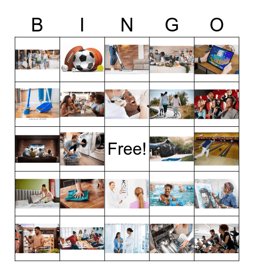 Independent Living Skills BINGO Card