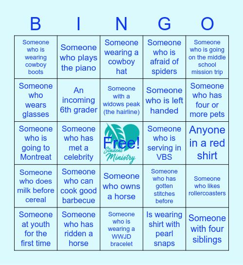 Summer Kickoff Bingo Card