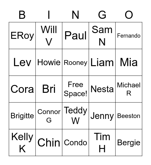 FSM Bingo Card