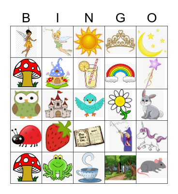 Fairy Garden Tea Bingo Card