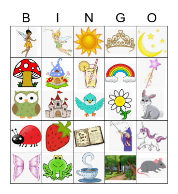 Fairy Garden Tea Bingo Card