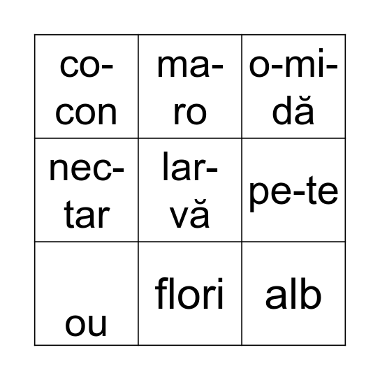 Albăstrelul argintiu Bingo Card