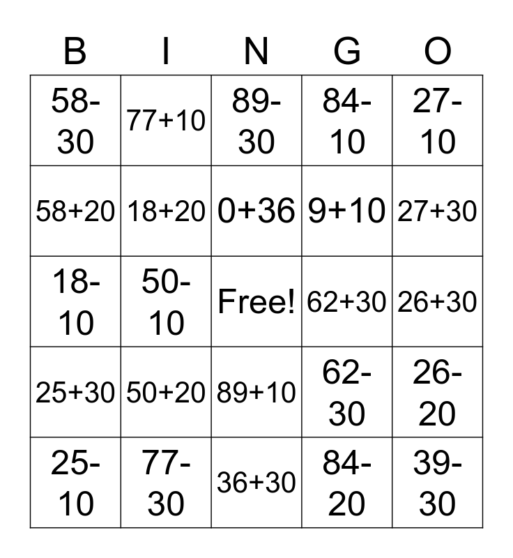 first-grade-add-or-subtract-multiples-of-10-bingo-card