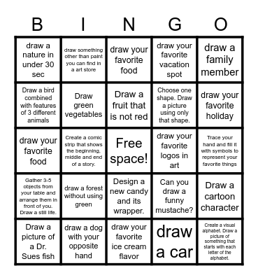 Creative Bingo Card