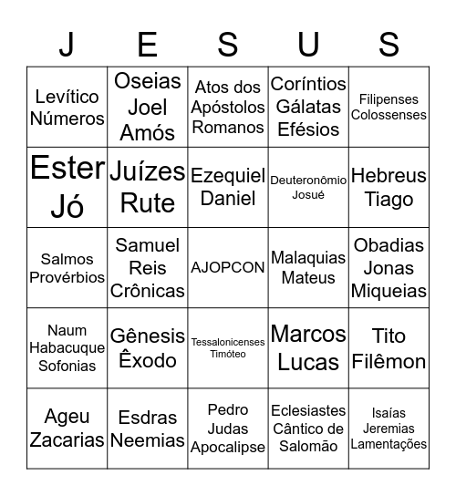 Bingo Biblico Bingo Card