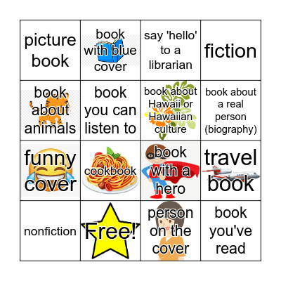 Library Lingo Bingo Card