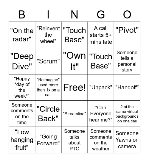 High Stakes Bingo Card