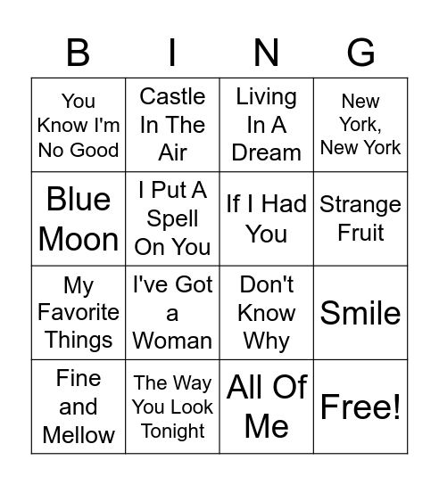 Ya Like Jazz? RD 2 Bingo Card