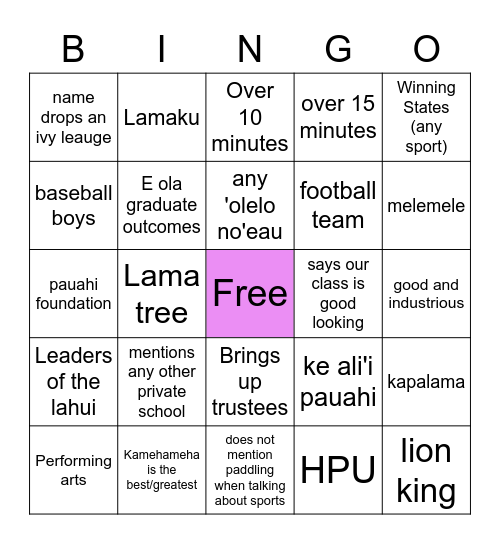 TARAN CHUN GRAD BINGO Card