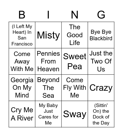 Jazz BBS Final Round Bingo Card