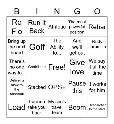 DeRo Bingo Card