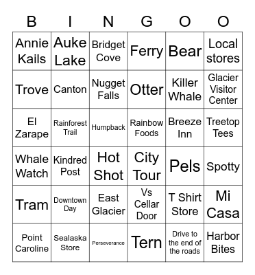 Juneau Bingo Card