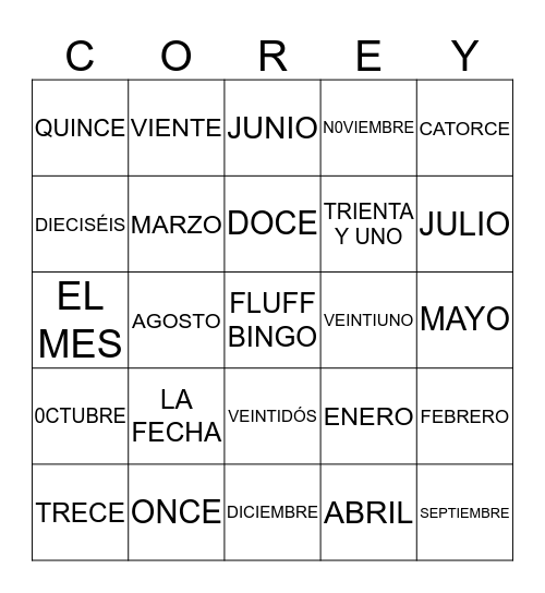 Swaggy521 Bingo Card