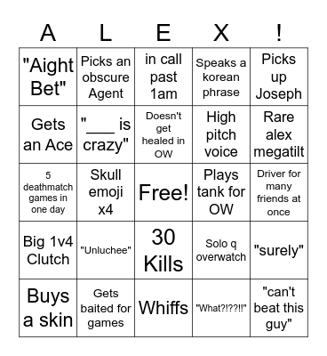 Alexa Bingo Card
