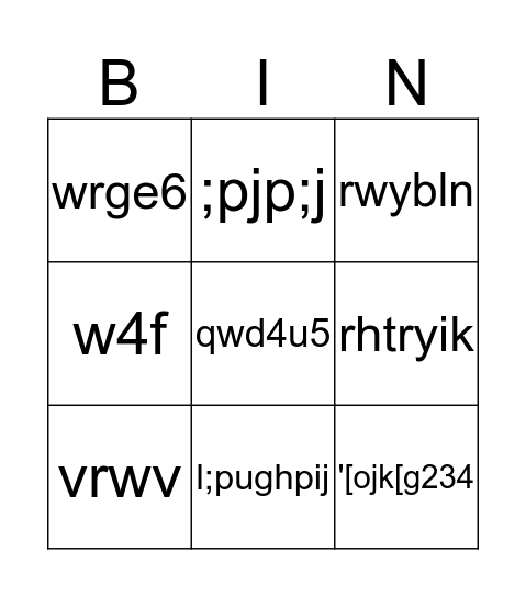 test drive Bingo Card