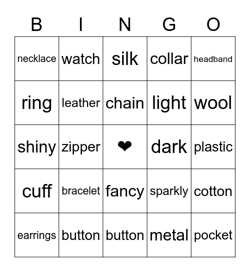 HFH Unit 4 Bingo Card