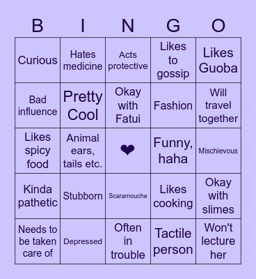 FRIENDSHIP MATERIAL Bingo Card