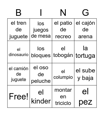 La Niñez Bingo Card