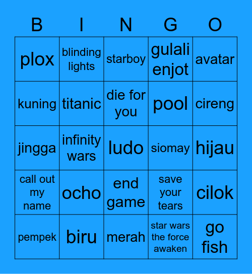 saerom Bingo Card