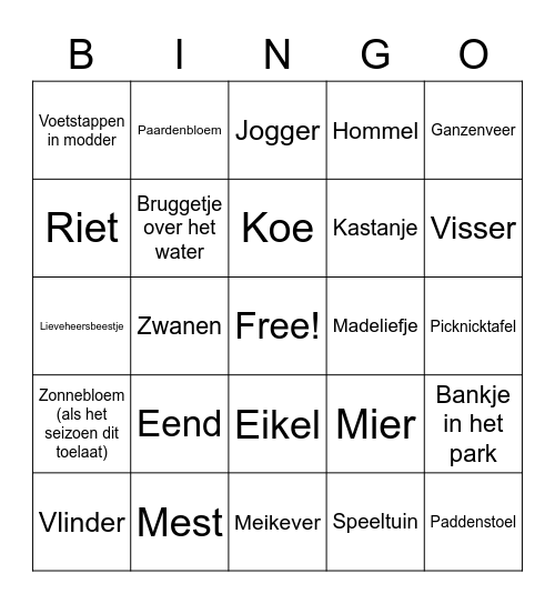 Bos Bingo Card