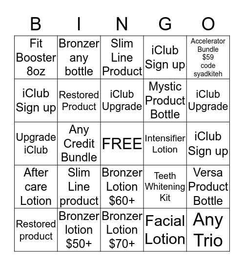 iTAN Bingo  Bingo Card
