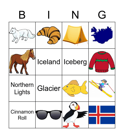 Iceland Bingo Card