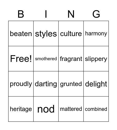 10 Module WK 1 Bingo Card