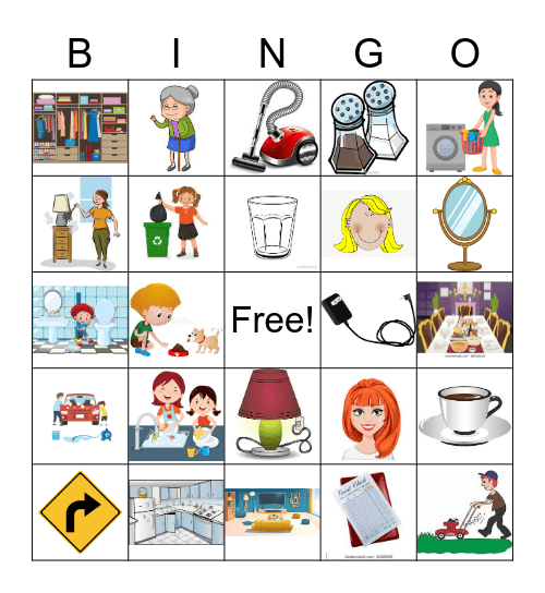 Sp. Level B Semester 2 Vocab Bingo Card