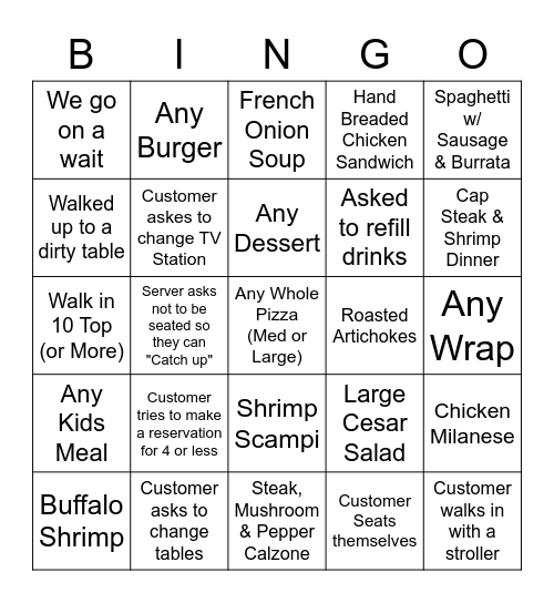 Host BINGO 5/19 - 5/21 Bingo Card
