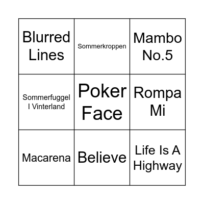 Sommerfest 2023 Bingo Card