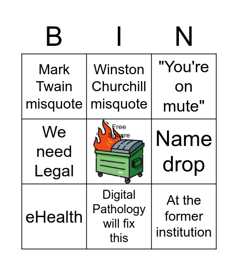 Maladaptive Coping Mechanism Bingo Card