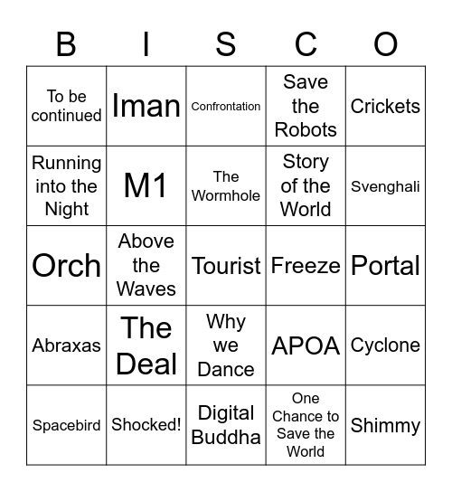 Iceland Run Bingo Card