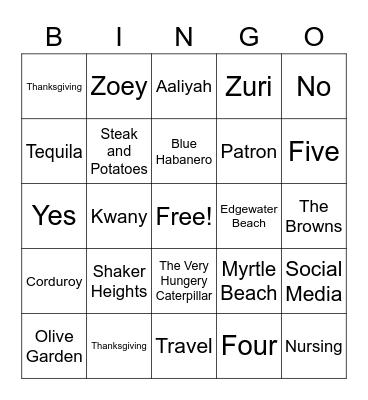 Who Knows The Couple Best? Bingo Card