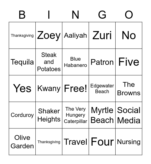Who Knows The Couple Best? Bingo Card