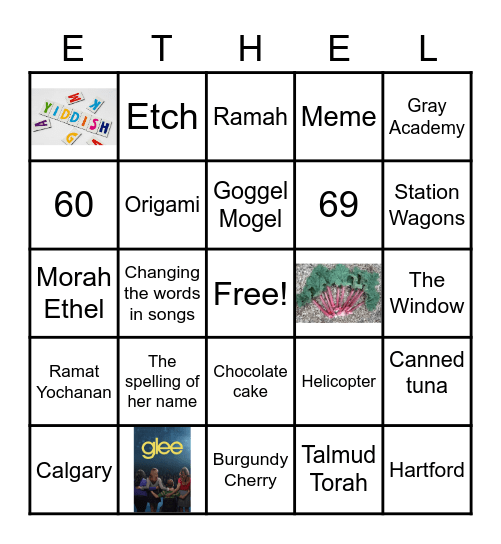 Ethel's 80th Celebration Bingo Card