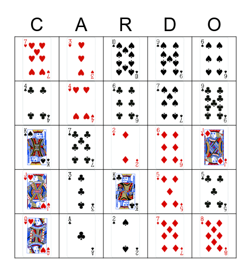 Playing Card Bingo! Bingo Card