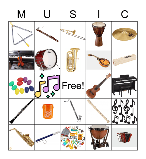 May Music Bingo Card